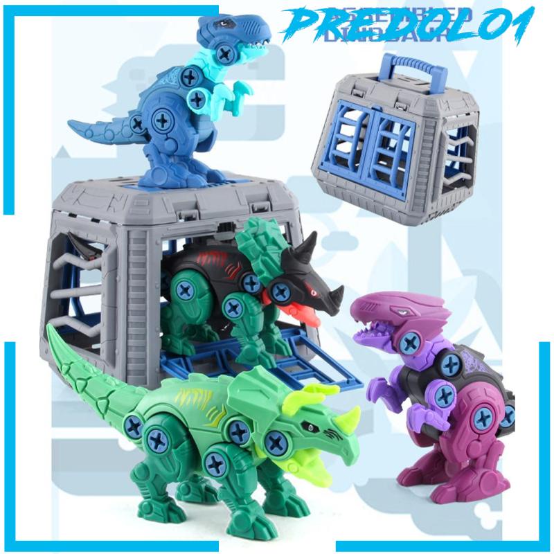 Predolo1 3pcs Mainan Dinosaurus Diy Untuk Hadiah Ulang Tahun Anak Laki-Laki / Perempuan