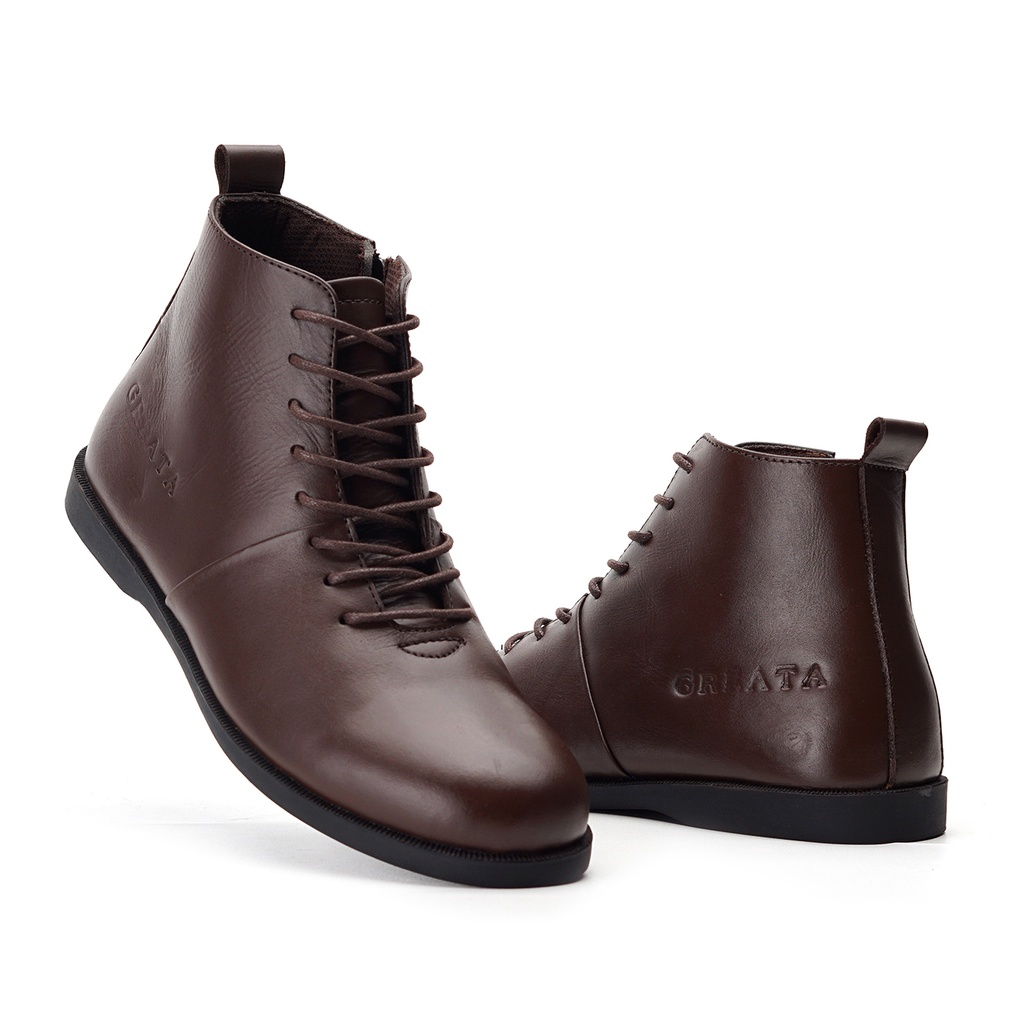 SVERKER BROWN (KULIT ASLI) |ManNeedMe x Greata| Sepatu Boots Pria ORIGINAL