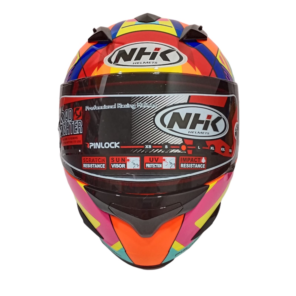 HELM FULL FACE NHK MOTIF RACE PRO PIGMENT ORANGE FLO GLOSSY