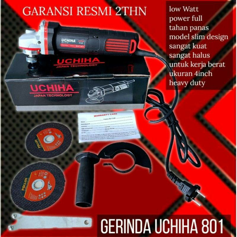 PROMO SALE    Buruan Beli Mesin Gerinda Uchiha Type 801 Terkuat Angle Grinder Tangan Full Bonus