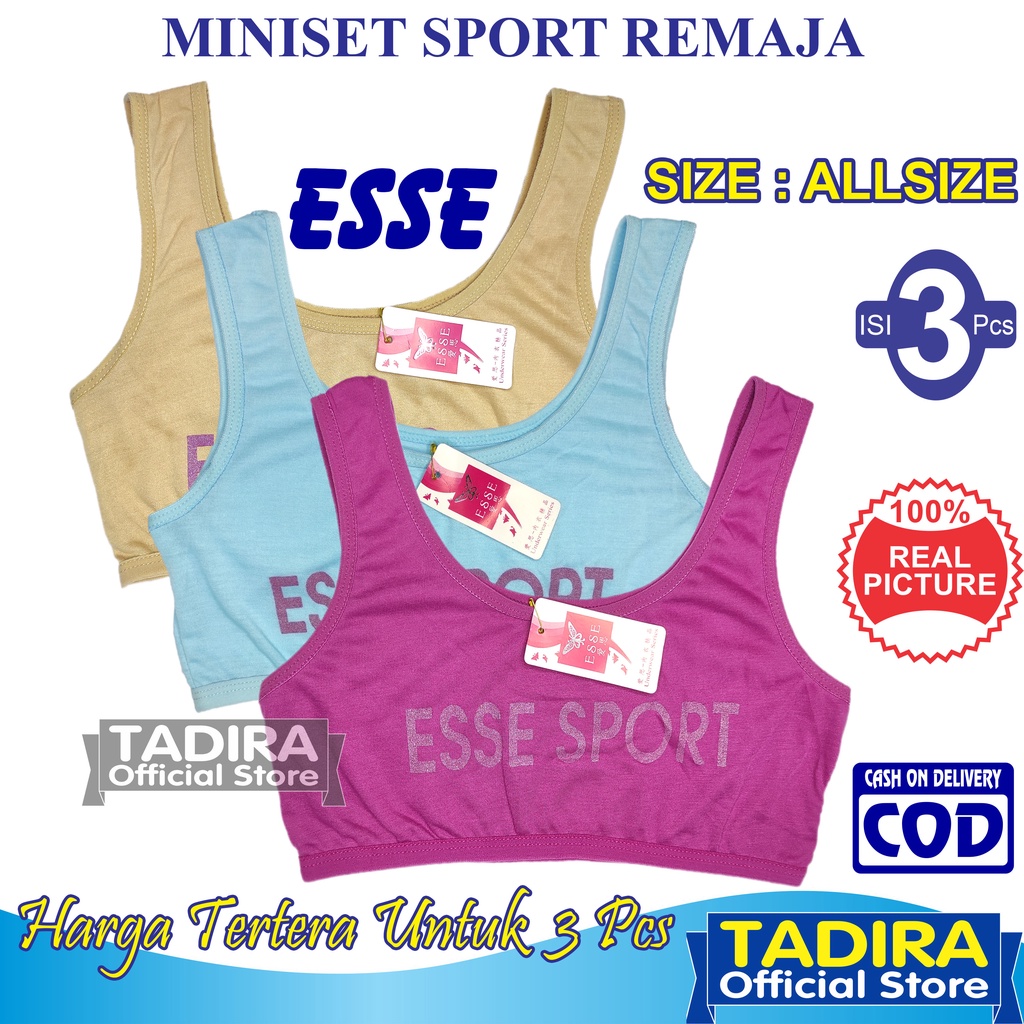 3 Pcs Miniset ESSE_Sport Anak Remaja Perempuan SD SMP Trend TADIRA Store