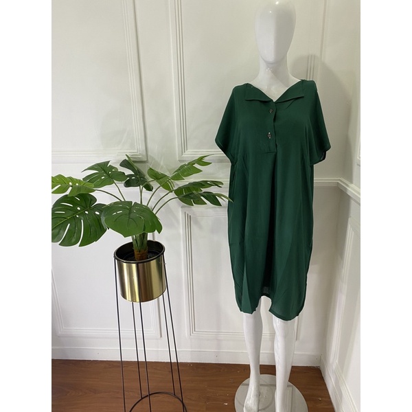 DASTER PENDEK SEBETIS RAYON MOTIF KEKINIAN VIRAL DASTER DEWASA PAKAIAN WANITA KEKINIAN LUCU-the green