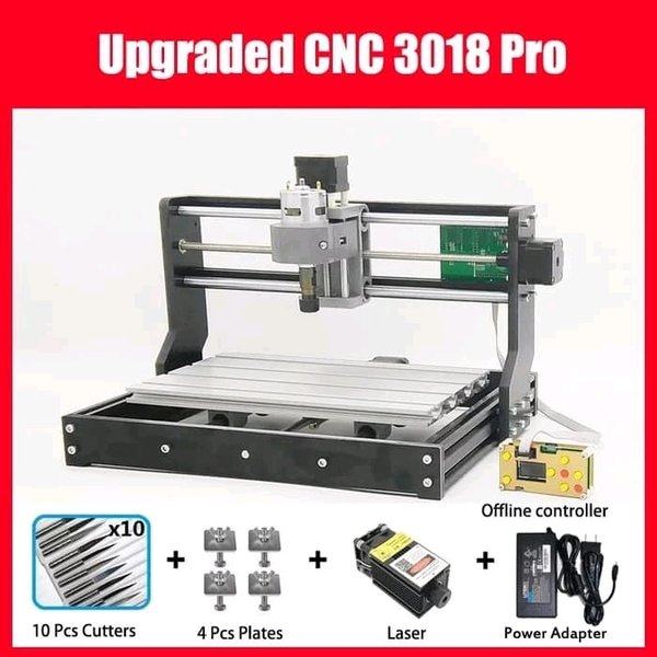 Mesin CNC ROUTER 3018 pro cutting laser 2500mw mesin CNC PCB Milling with spindle  premium