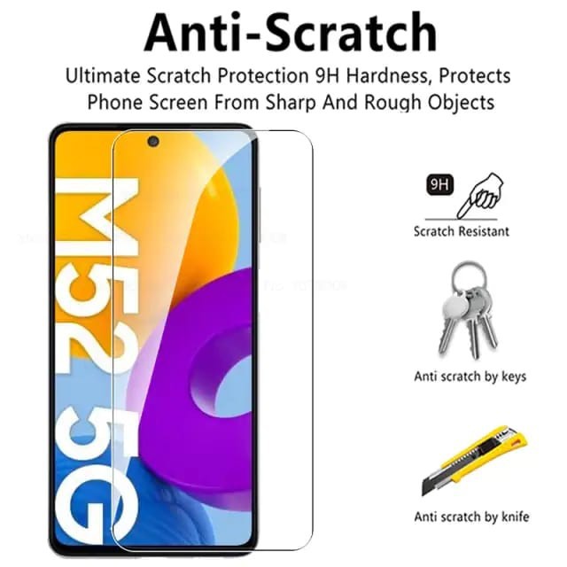 Samsung M23 M33 M53 5G M62 M52 M32 M22 M21 M30s M31 M51 Tempered Glass Clear Anti Gores Kaca
