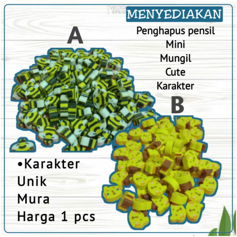 

penghapus pensil karakter cute mungil mini