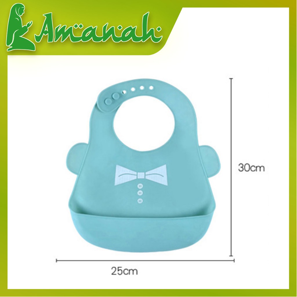 AS823 Celemek Makan Anak Bayi Silikon / Babyfit Silicon Slabber / Bib Silikon Anak Bayi