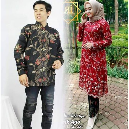 couple kebaya tunik ayu hem panjang berkualitas