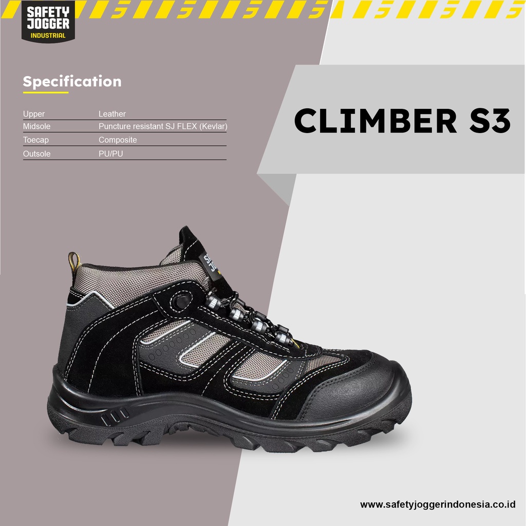 Sepatu Safety Jogger Climber S3 SRC Metal Free