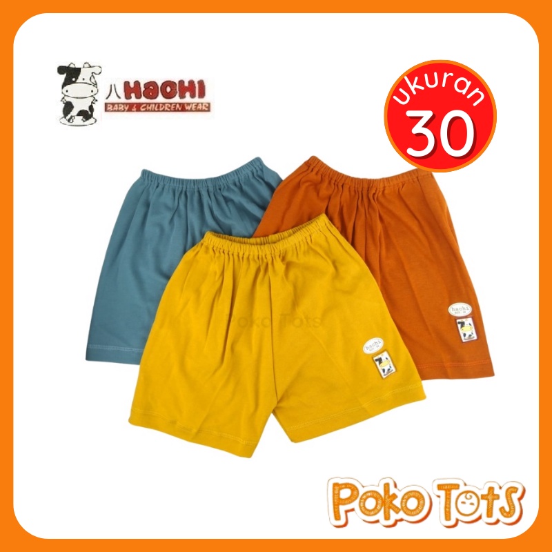 Hachi Celana Pendek Size 30 Warna Bold Celana Bayi dan Anak Segi Polos Warna-Warni WHS