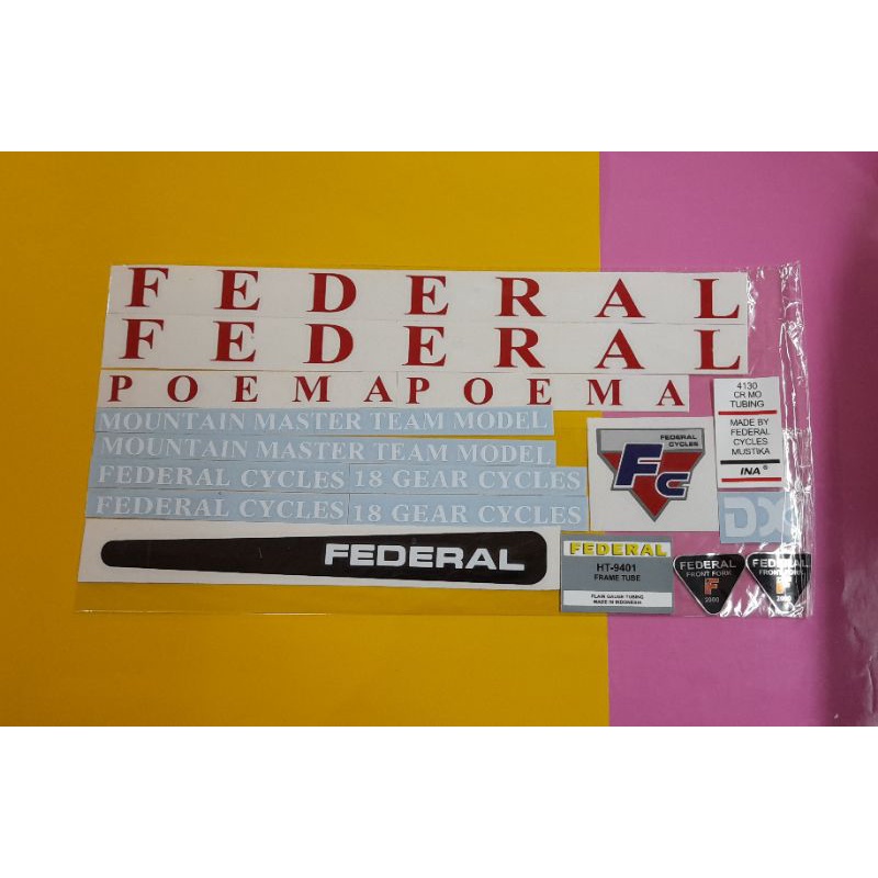 Stiker Sepeda Federal Poema