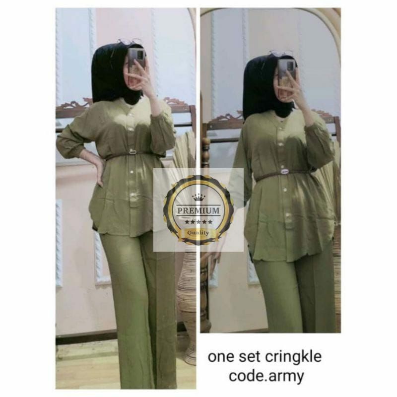 ONE SET AMANDA//CRINKLE / ONE SET MURAH