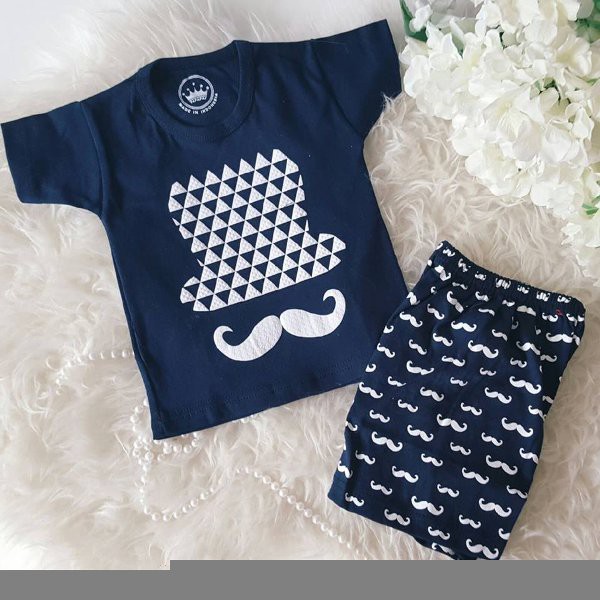 GROSIR SETELAN BAJU BAYI LAKI LAKI MR MUSTACHE SET