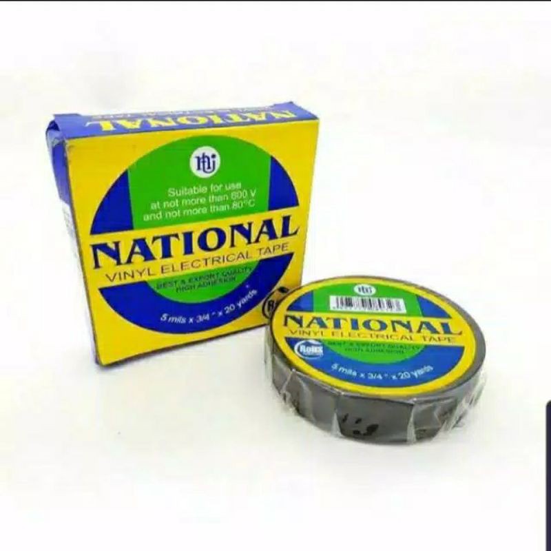 Isolasi Listrik NATIONAL HITAM / Solasi Kabel Nasional Vinyl Electrical Tape