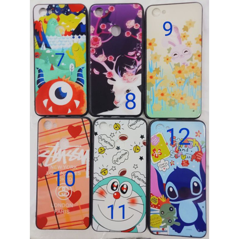 OPPO F7 CASE FUZE GLASS CARTOON CASING SOFTCASE SILIKON