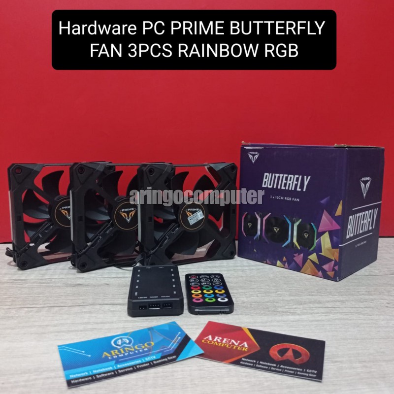 Hardware PC General PRIME BUTTERFLY FAN 3PCS RAINBOW RGB