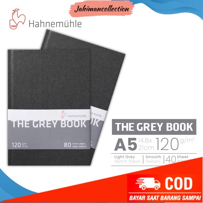 

✨ BISA COD ✨ Buku Sketsa Hahnemuhle The Grey Book A5 Hard Cover Sketchbook
