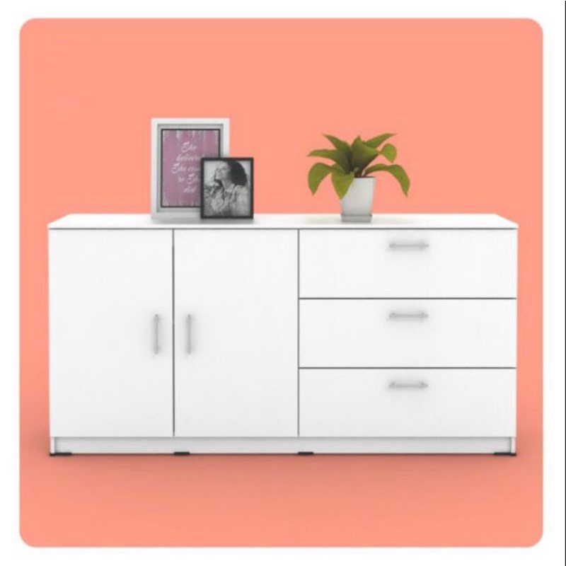 pro design metropolis alba sb 150 bufet sideboard serbaguna 2 pintu 3 laci