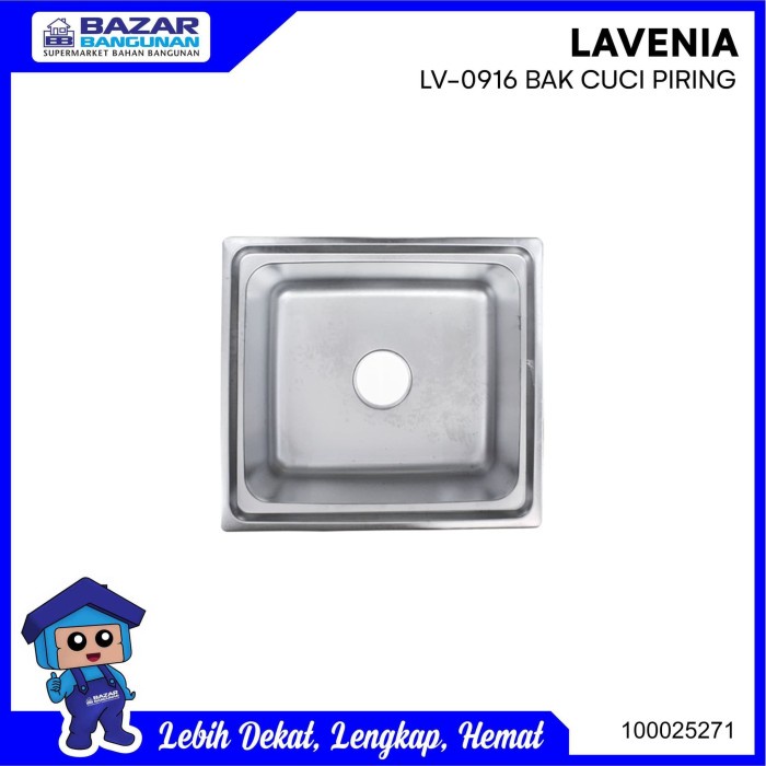 Sink / Bak Cuci Piring Lavenia Lv 0916 Lv0916 Lv-0916 Stainless Steel - Dapur / Kitchen
