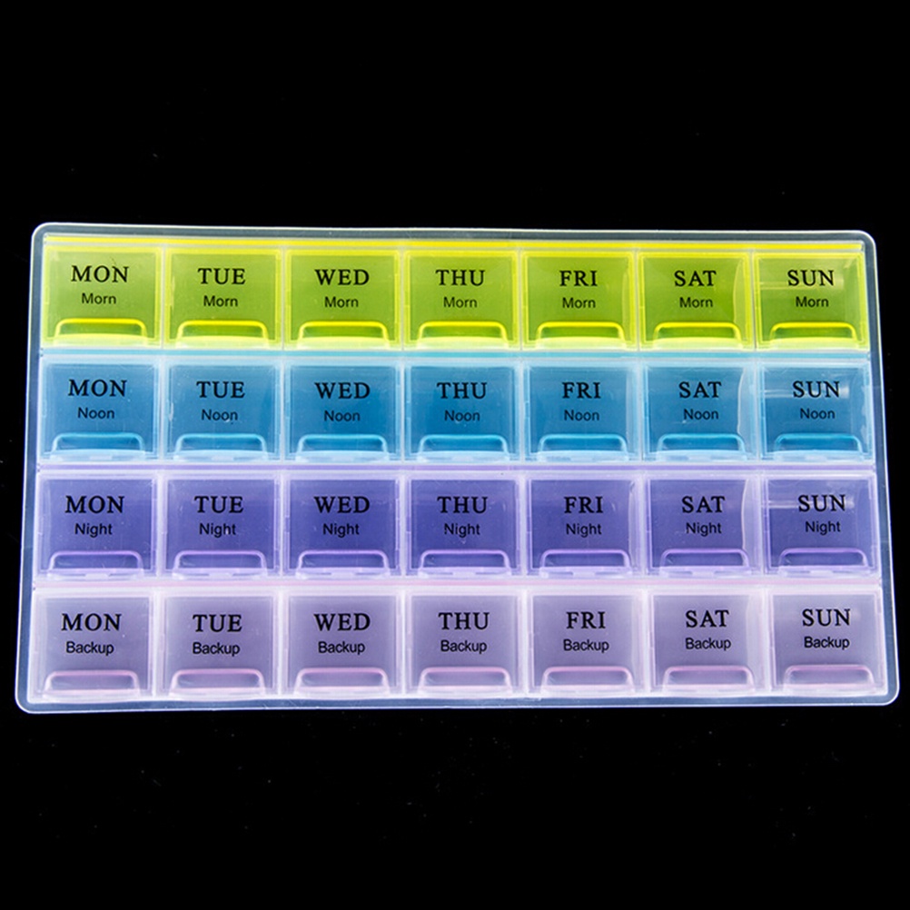 {LUCKID}Weekly 7 Days Tablet Pill Box Holder Medicine Storage Organizer Case Container