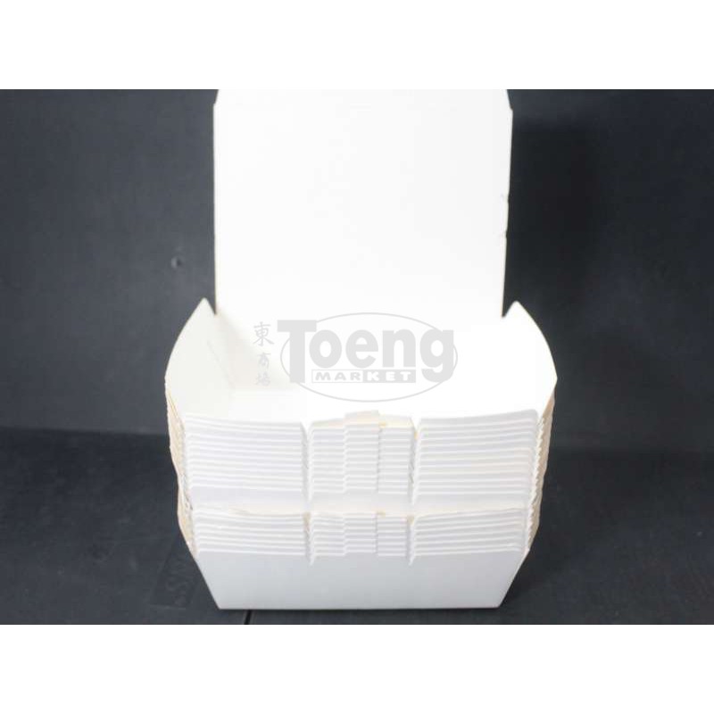 PAPER BENTO BOX L SENDOK+GARPU POLOS (20pcs) / PAPER BOX MAKANAN