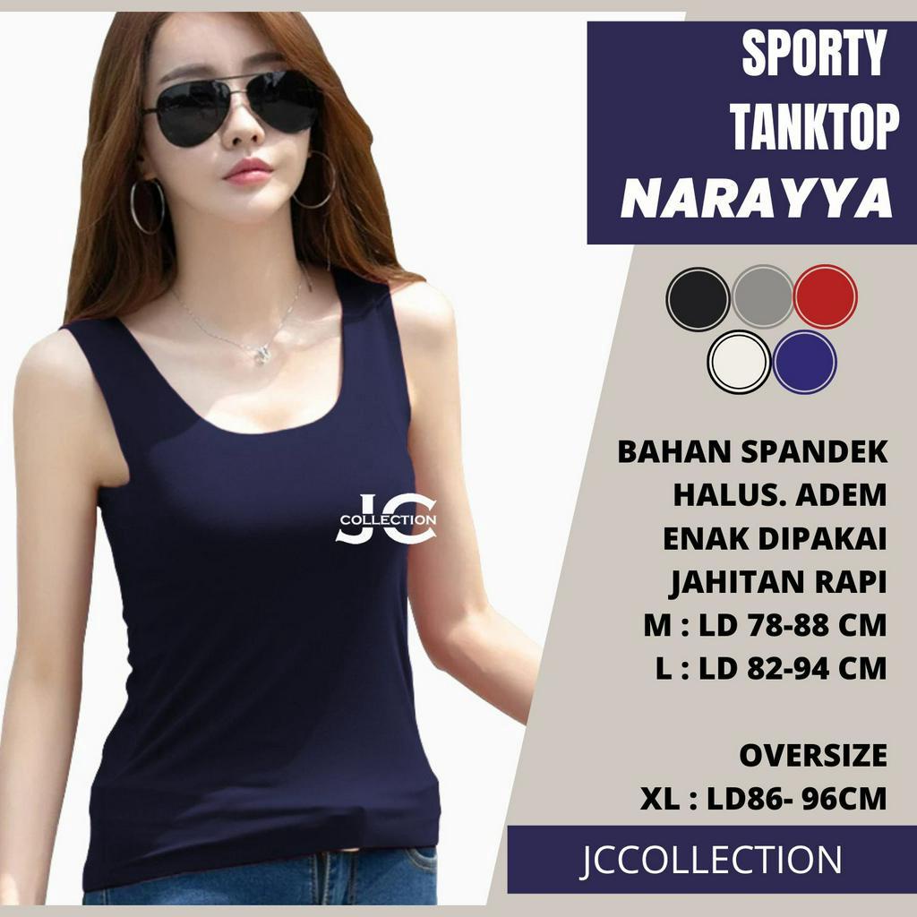 Tanktop Singlet Dalaman Wanita Korean Style Tali Kecil Tanktop Narrayya - JCCollections