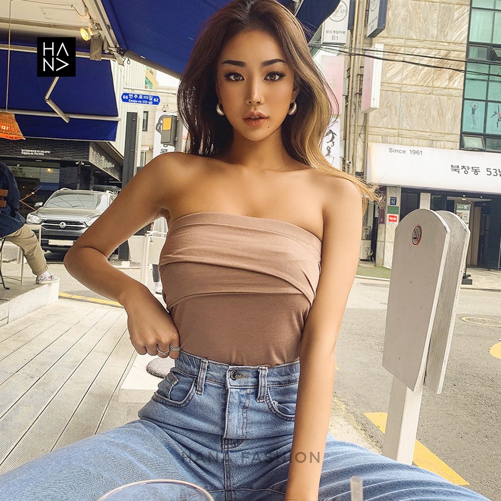 HanaFashion JKT - Maddie Tank Top Crop Stylish Wanita - CT086