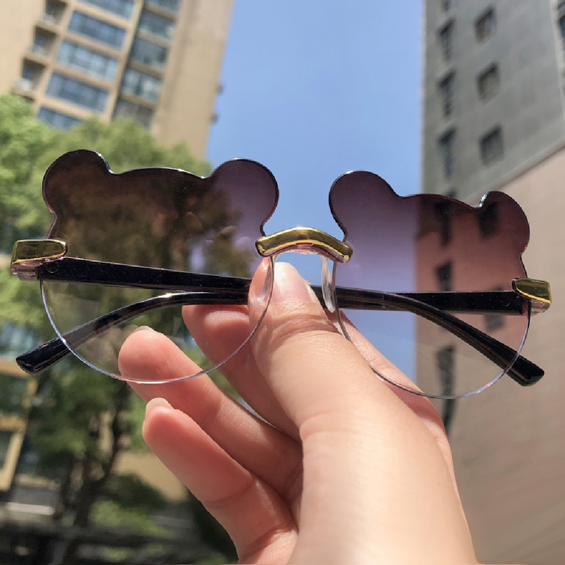 (YUZHU) COD kacamata hitam anak-anak bear shape kacamata hitam korea gaya sunglasses