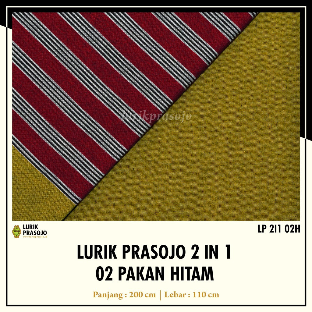 kebaya wanita Lurik Prasojo 2 in 1 02 Pakan Hitam
