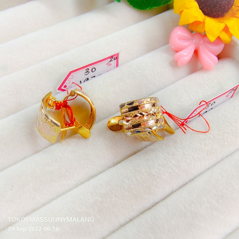 ANTING KLIP BESAR EMAS ASLI 300%/6K