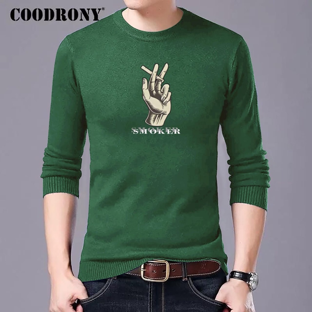 POLILE - BAJU SWEATER SMOKER / atasan lengan panjang / baju pria distro / sweater cowo keren / terbaur / terlaris / termurah