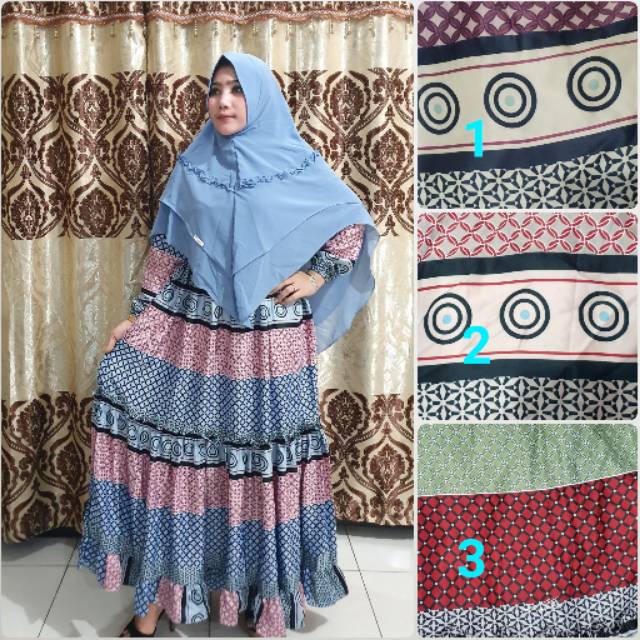 GAMIS BISLQISH SYAR'I BY HUMAIRA 1 SET KHIMAR