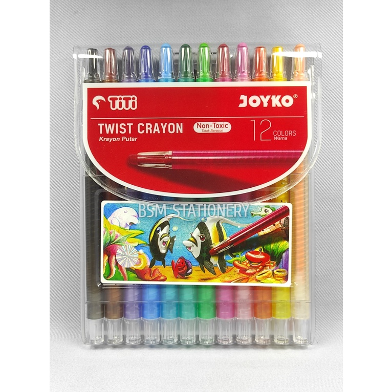 Jual Joyko Titi Crayon 12 Warna Putar Oil Pastel Shopee Indonesia