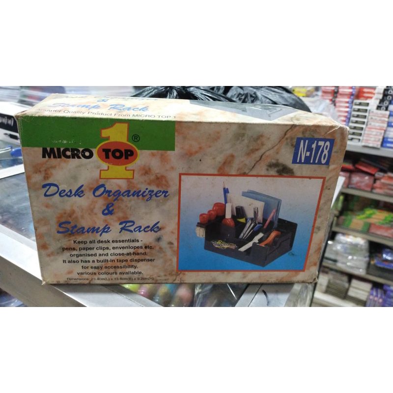 

microtop desk organizer plus stamp rak