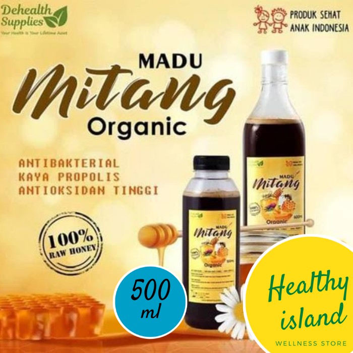 Madu Mitang Organik Propolis Anti Bakteri Dehealth Supplies Raw Honey