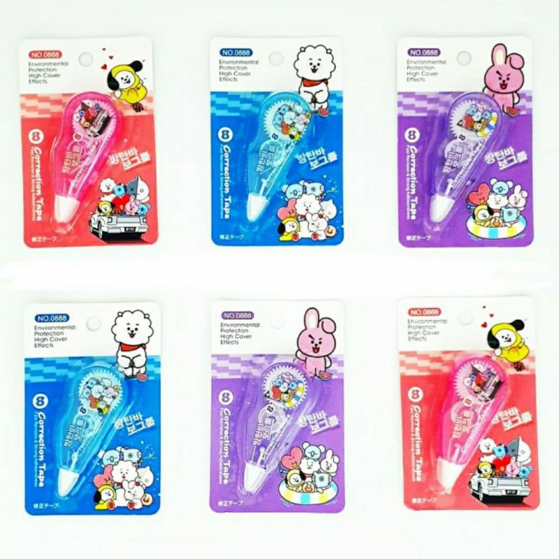 typex bts - tipex kertas bt21 - pernak pernik bts - alat tulis bts