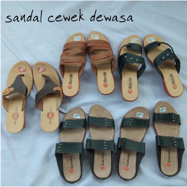 Sandal wanita asli tasik / sendal wanita