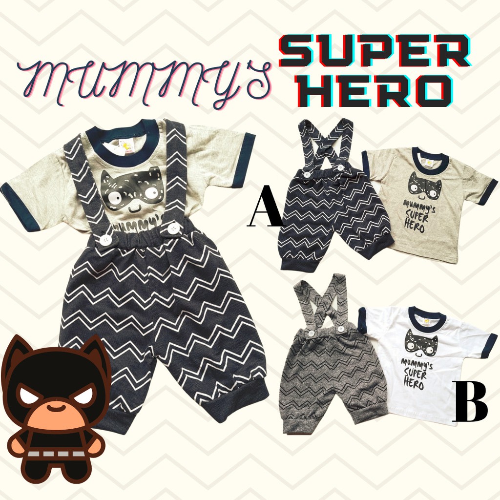 Setelan Overall Anak Laki Laki Fashion / Trendy Baby Boy Kids Murah Bestseller J558 Cola Bear  GK
