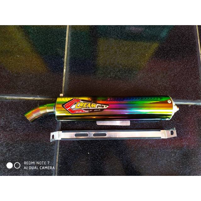 Silincer knalpot racing CREAMPIE NINJA R - SS - RR rainbow stainless