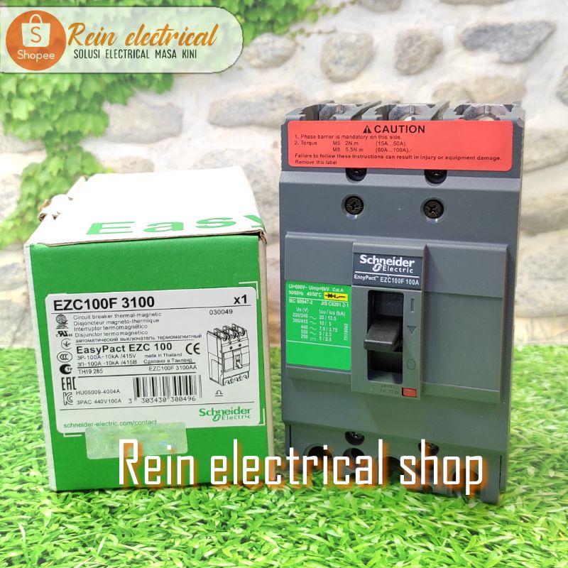 Jual Schneider mccb ezc100f 100A 3p NFB 100A 3 Poel | Shopee Indonesia