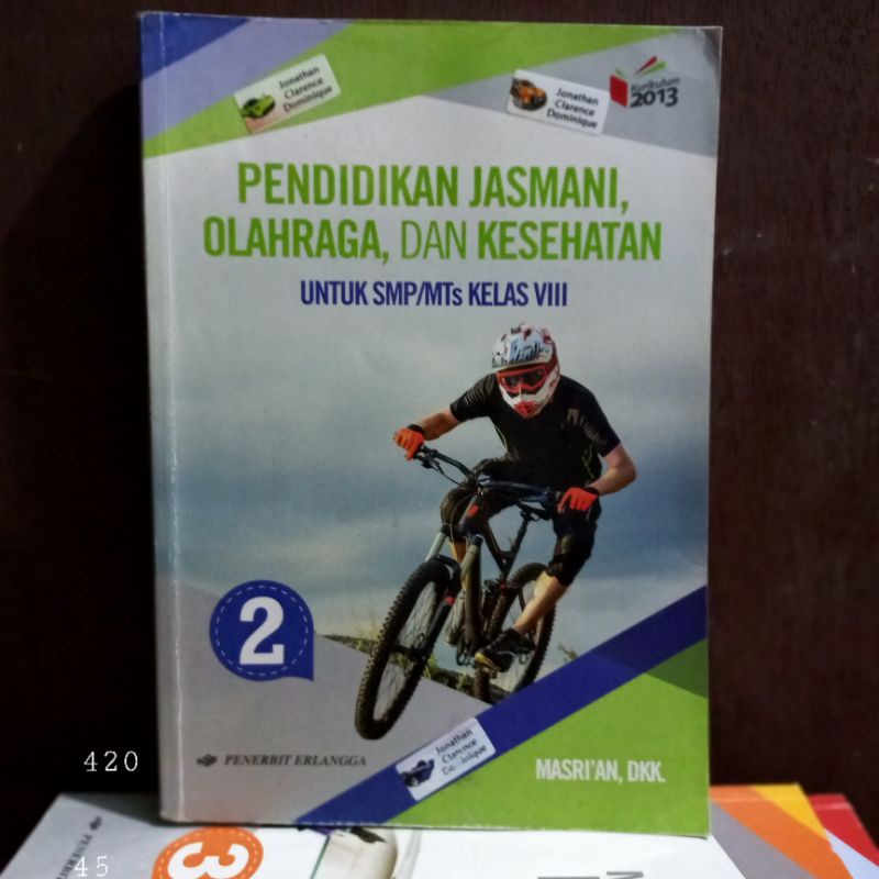 BUKU BEKAS PENJASORKES SMP Kelas 2 ERLANGGA
