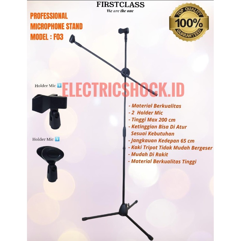 STAND MIC FIRSTCLASS F03 STAND MIC BERDIRI