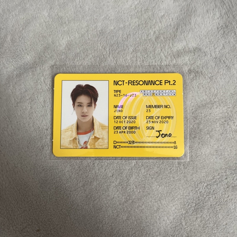 Jeno ID Card Resonance Photocard