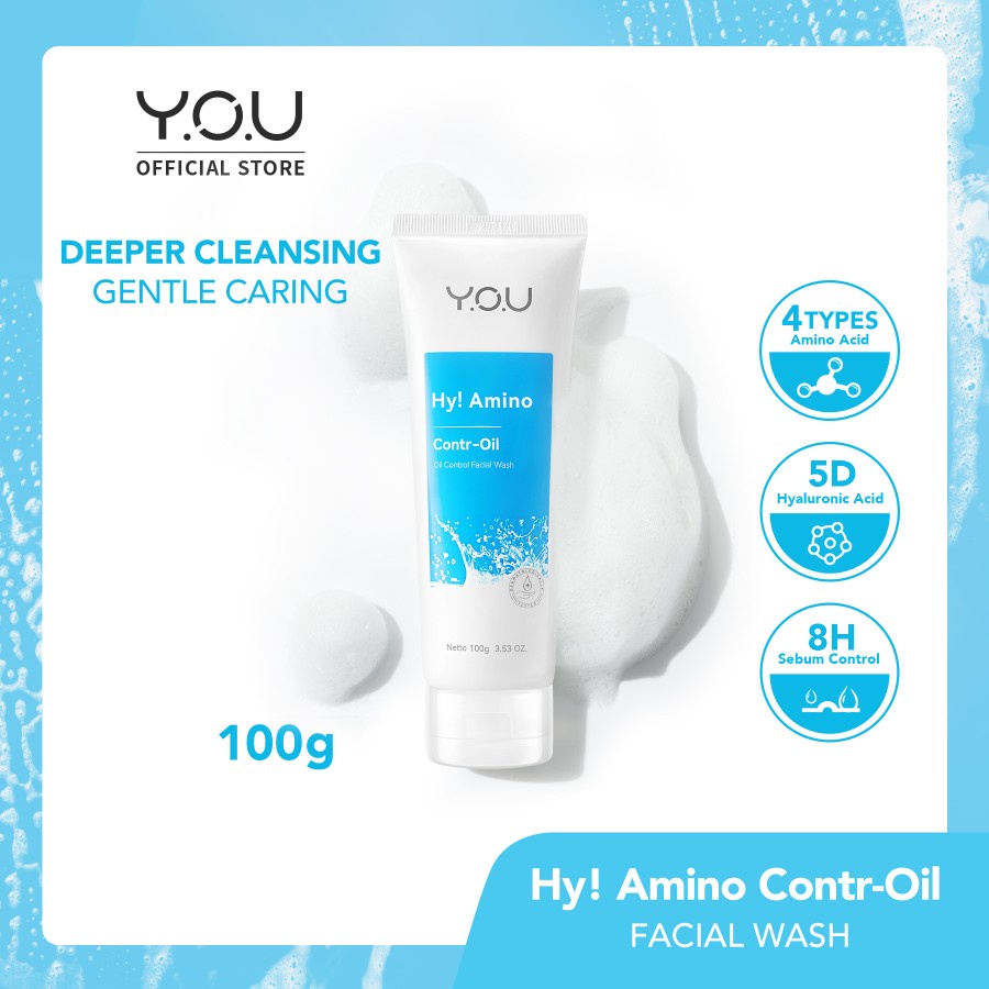 YOU Hy! Amino Oil Control Facial Wash Pemberish Wajah