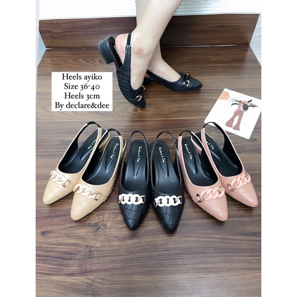 DECLARE&amp;DEE HEELS WANITA CANTIK AYIKO CROCO