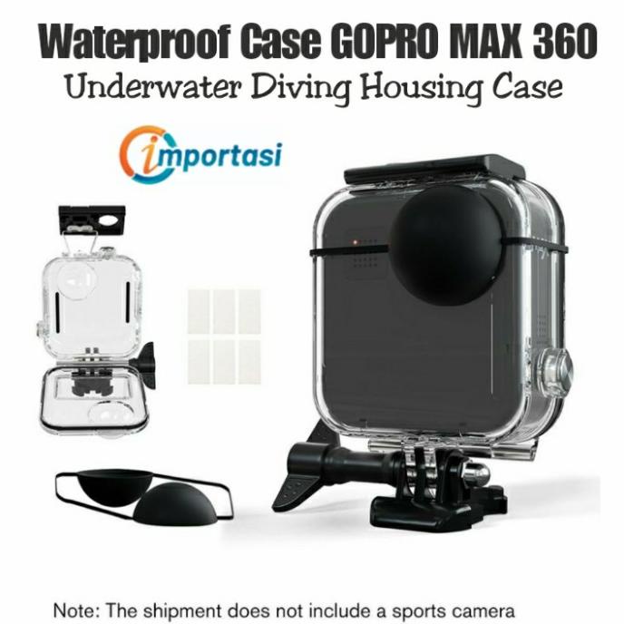 [ Promo ] Waterproof Case Gopro Max Diving Housing Protective Casing Anti Air - Drone Kamera Dan Aks