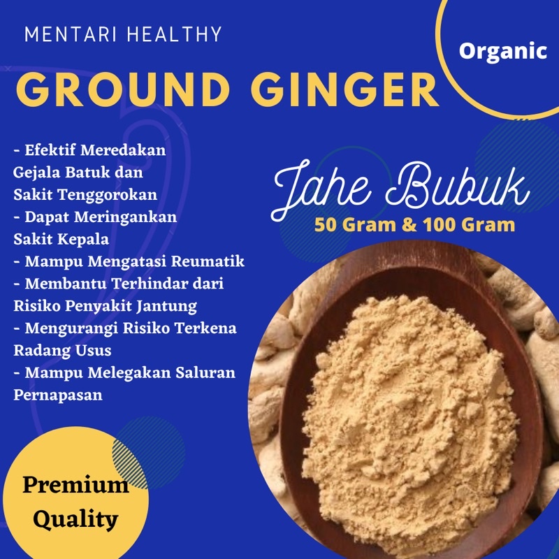 Ginger Powder, Jahe Bubuk Organik, Ground Ginger