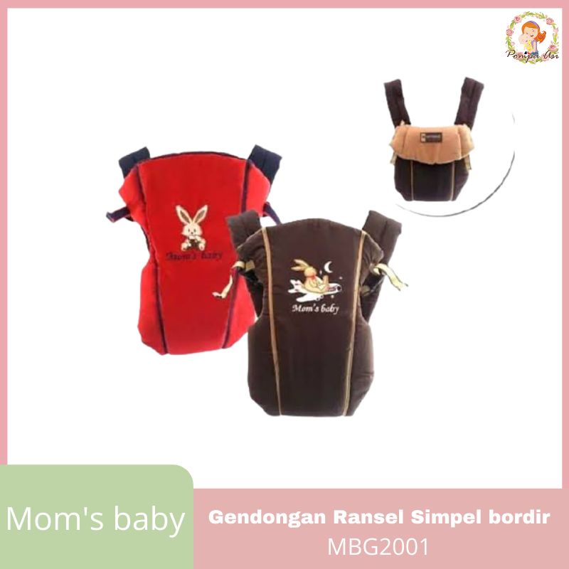 Gendongan Ransel Simple Bordir Mom's Baby MBG (2001)