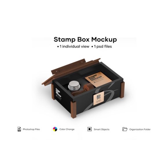 Stamp Box Mockup