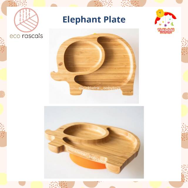 Ecorascals Bamboo Elephant Plate