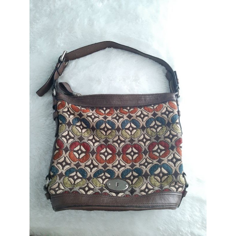 Fossil Maddox Hobo Large Tapestry Flower